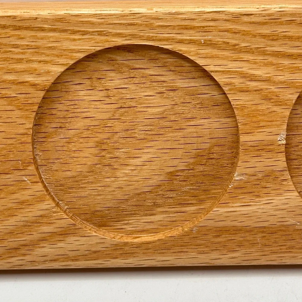 Silkie Irish Whiskey Wooden Flight Board Tasting Paddle 3 Slot Oak Mermaid Logo
